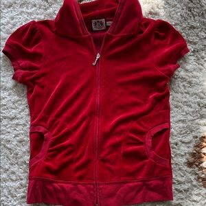 Juicy Couture Red Short Sleeve Hoodie